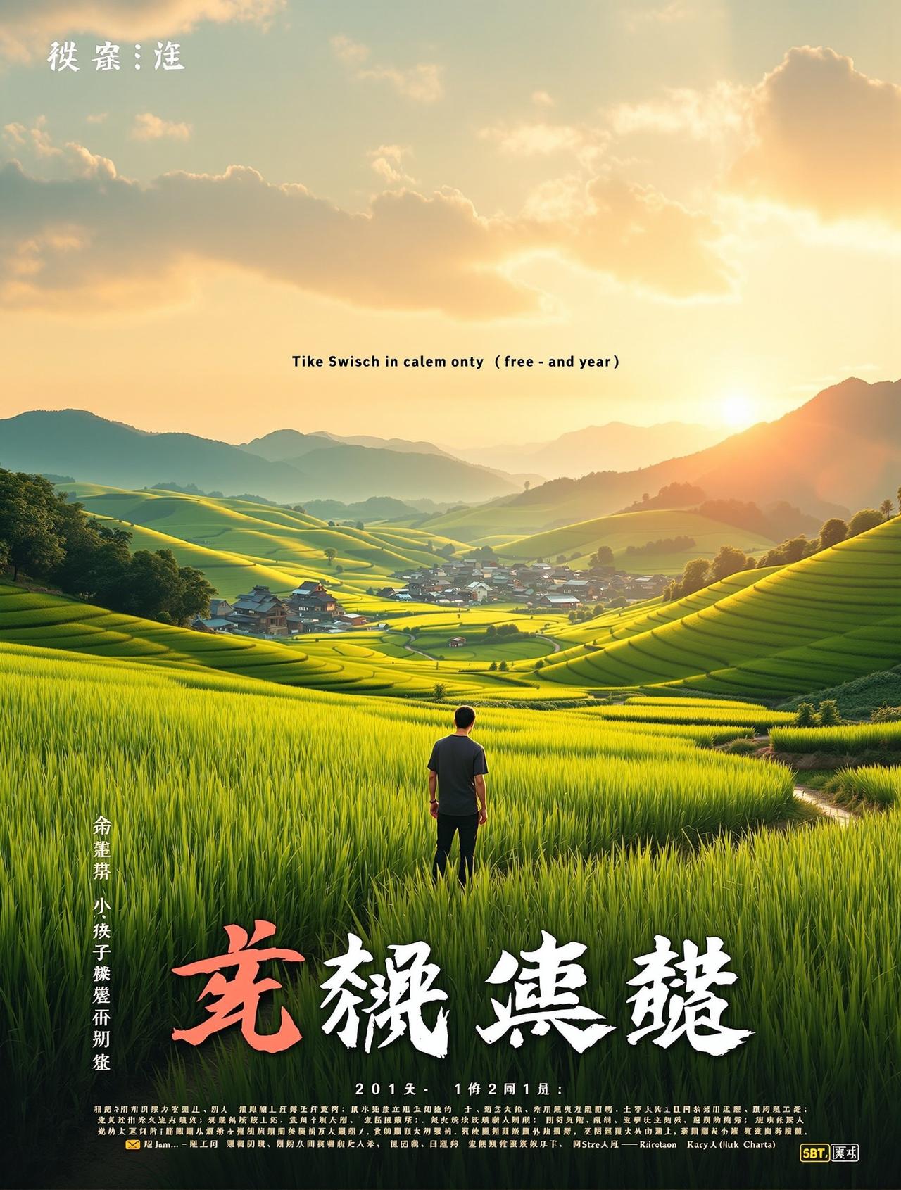 ai拍片 - 稻香人家 ai拍片作品《稻香人家》海报 - 乡村温情题材短剧